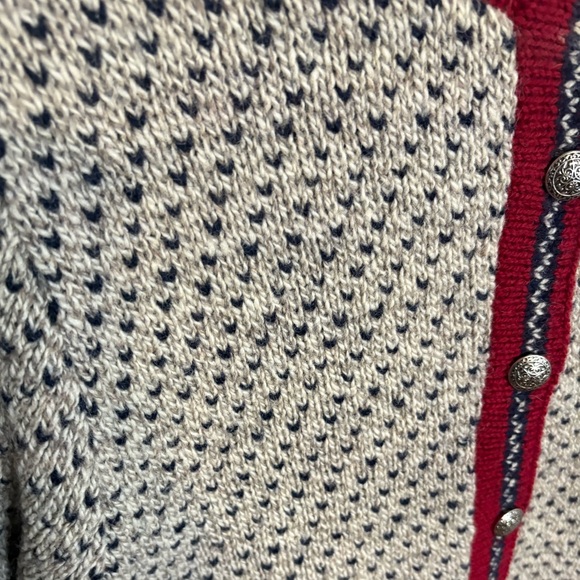 Vintage L.L.Bean Birdseye Fisherman Cardigan – Wool Blend Made in USA Women’s M - Picture 5 of 10